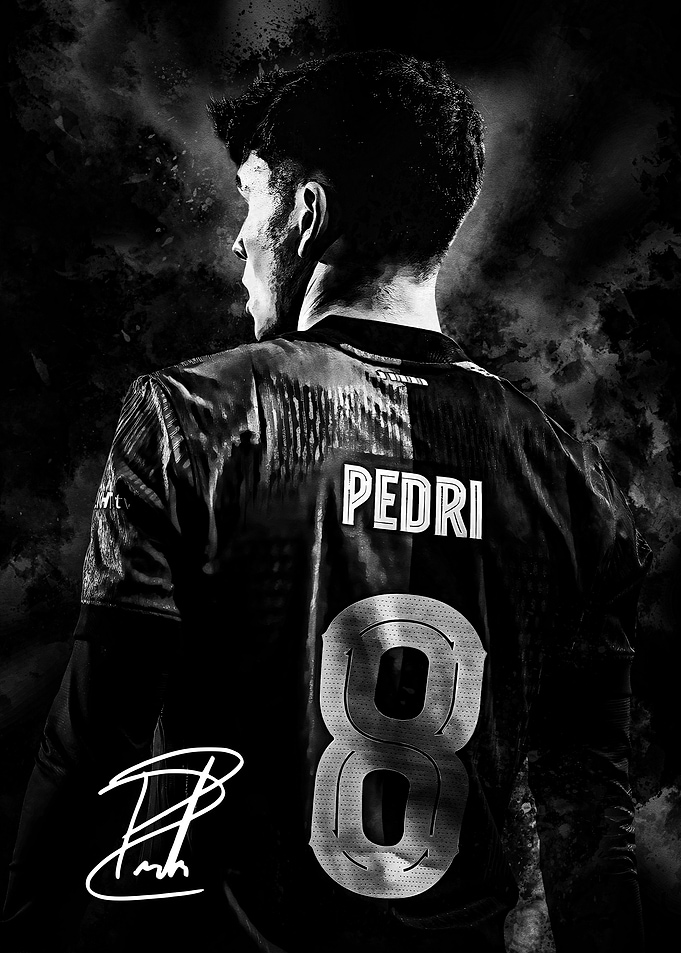 Pedri Soccer Jersey with Signature