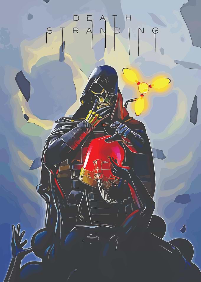Death Stranding Character with BB Pod