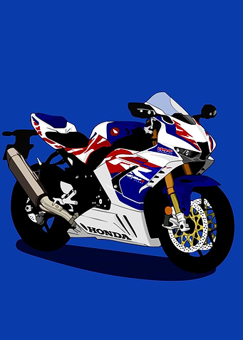 Honda CBR Motorcycle Illustration