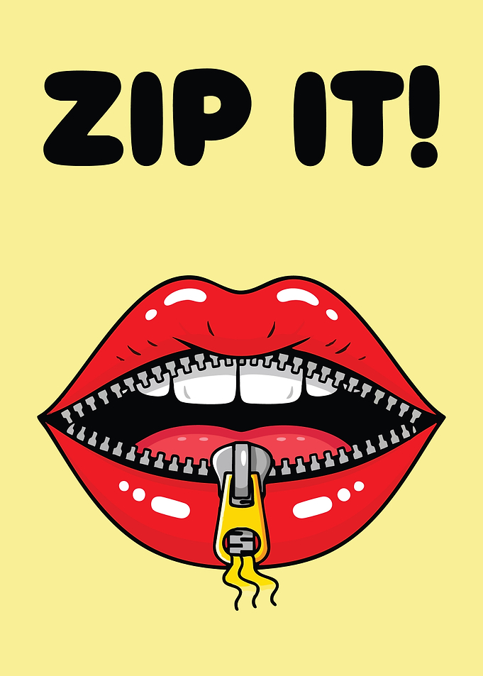 Zip It Lips Zipper