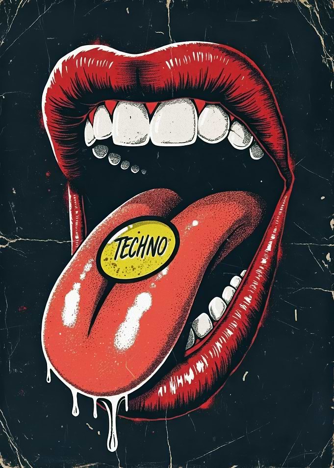 Open Mouth with Techno Tongue