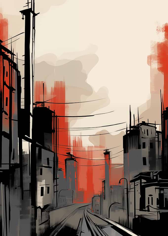 Urban Industrial Cityscape