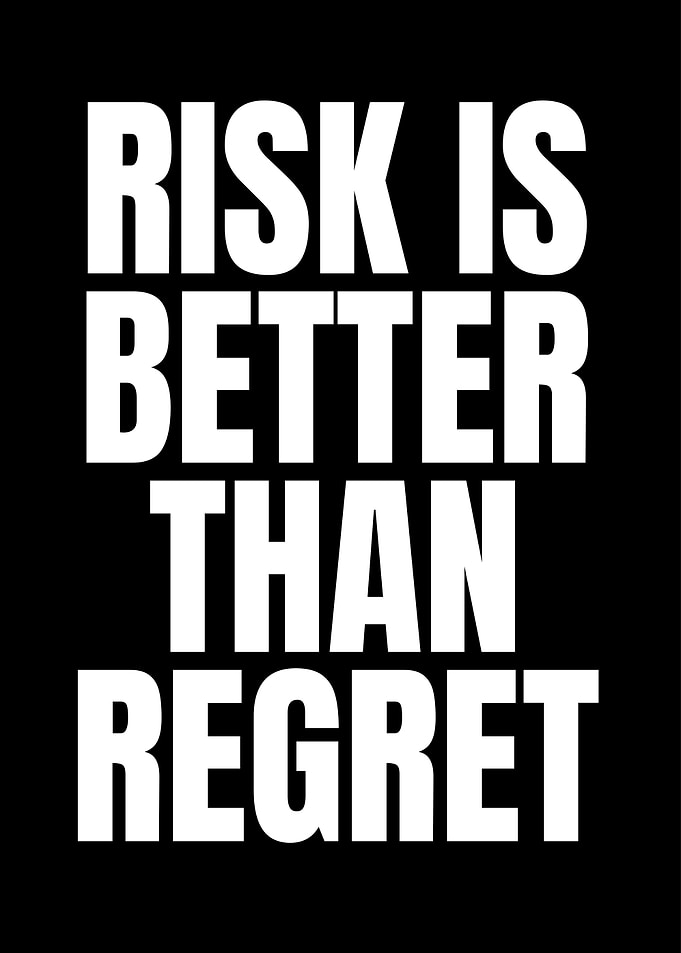 Risk is Better Than Regret Quote