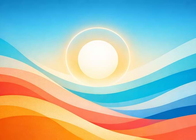 Abstract Sun and Waves