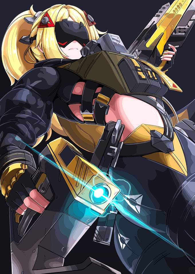Anime Girl with Futuristic Weapon