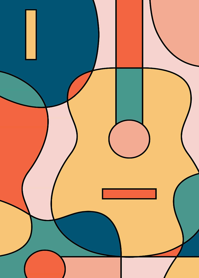 Abstract Guitar Art