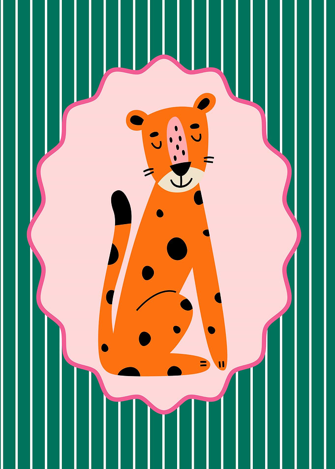 Cute Cheetah Illustration