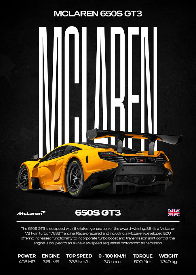McLaren 650S GT3 Race Car