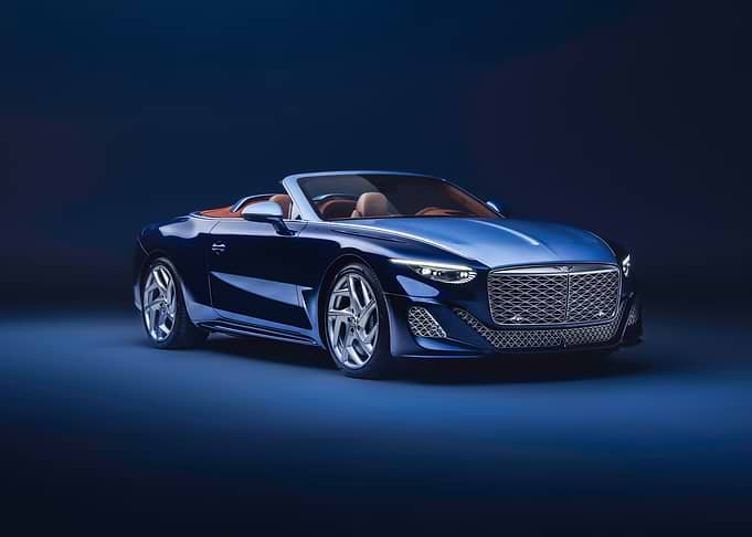 Luxury Blue Convertible Sports Car