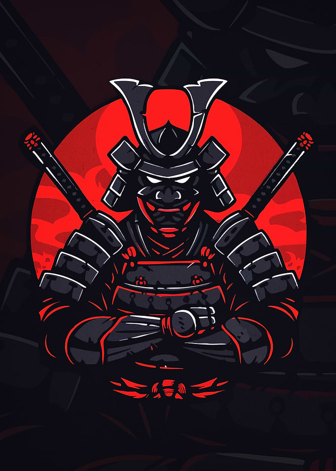 Samurai Warrior with Swords