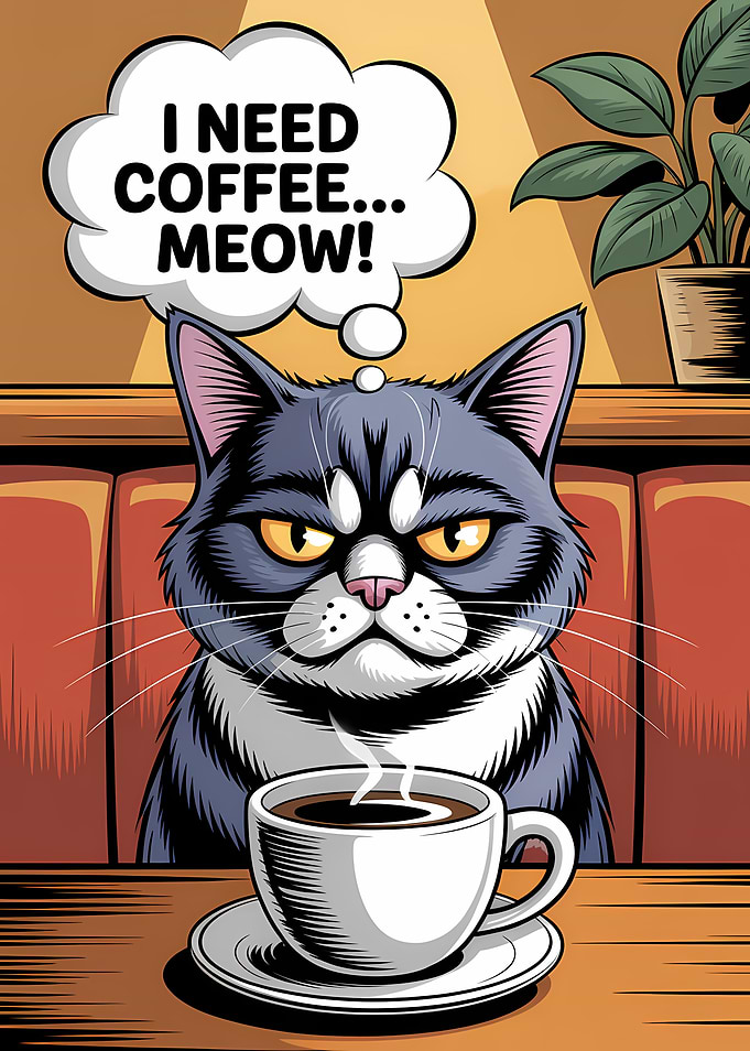Grumpy Cat Needs Coffee