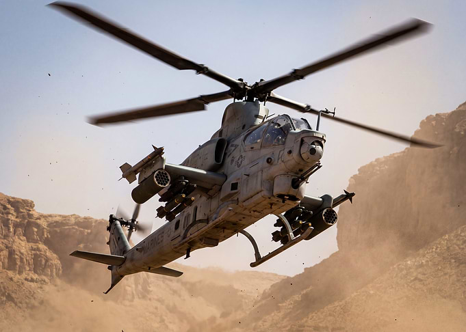 AH-1Z Viper Helicopter in Desert