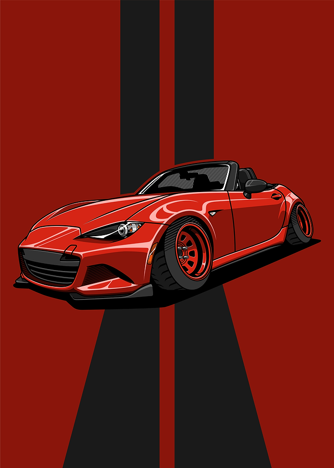 Red Mazda MX-5 Miata Convertible