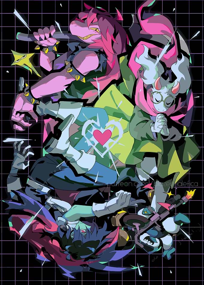 Deltarune Characters in Dynamic Poses