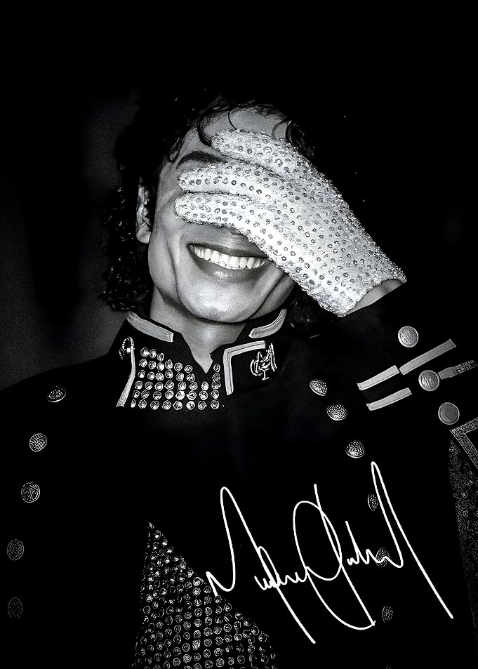 Michael Jackson with sequined glove
