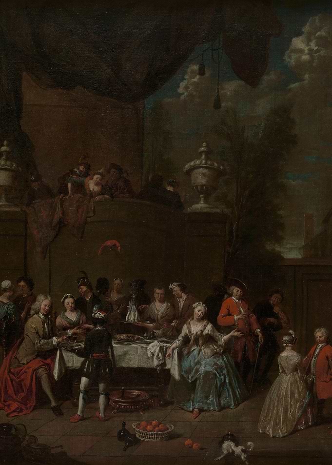 Rococo Garden Party Scene