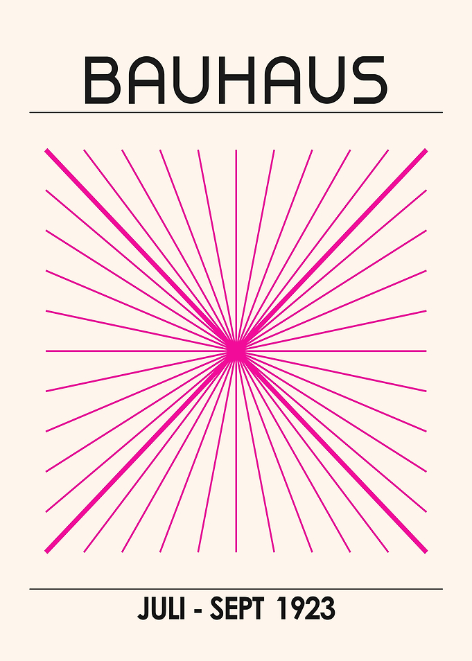 Bauhaus Poster with Geometric Design