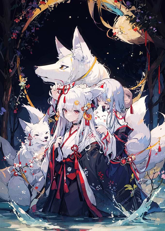 Kitsune Girls and Spirit Foxes