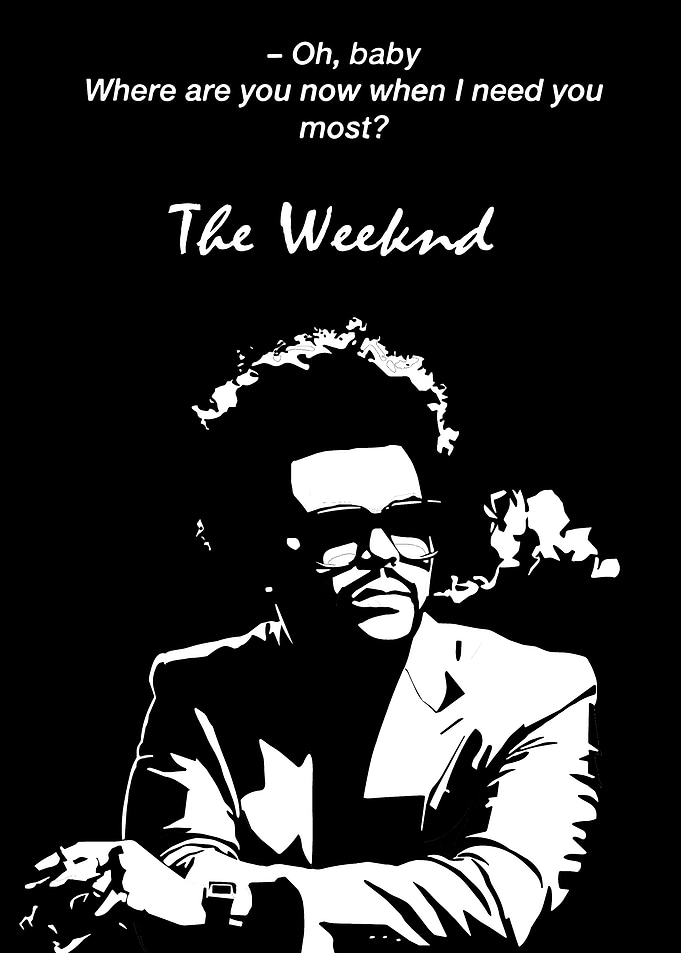 The Weeknd Silhouette with Lyrics