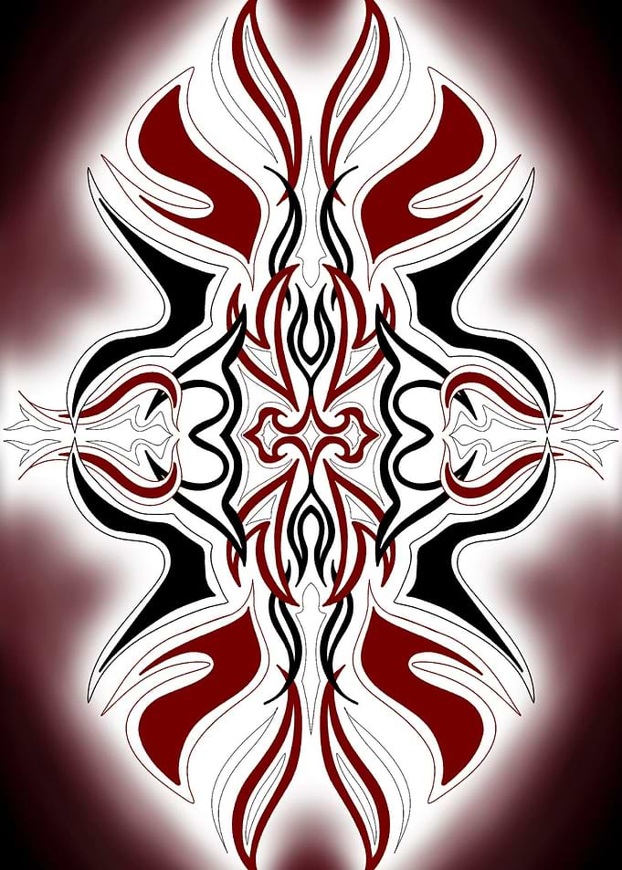 Symmetrical Abstract Tribal Design