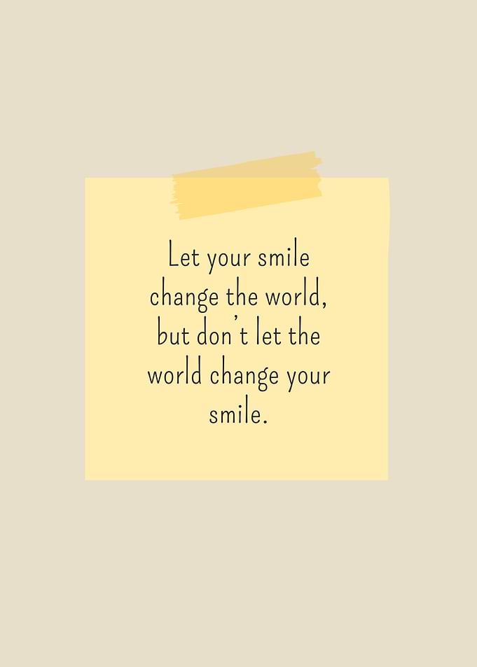 Inspirational Quote on a Sticky Note