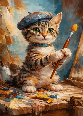 Artistic Kitten Painter