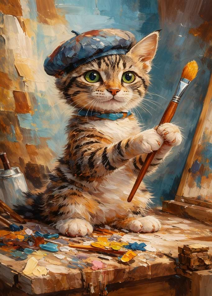 Artistic Kitten Painter