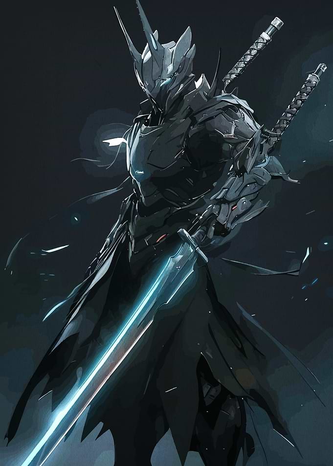 Cyberpunk Samurai Warrior