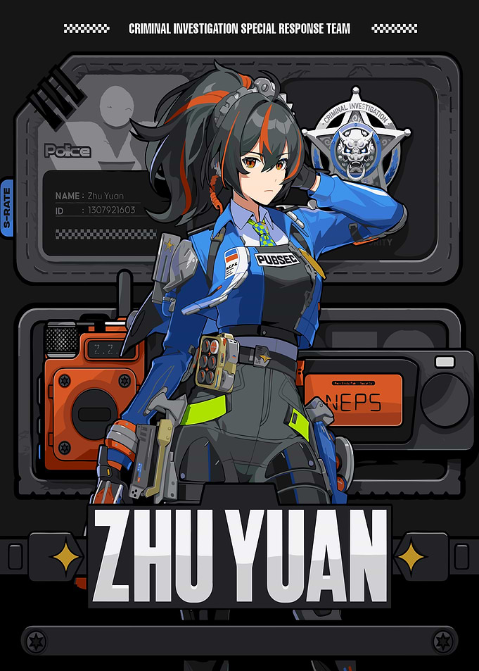 Zhu Yuan Police Character Art