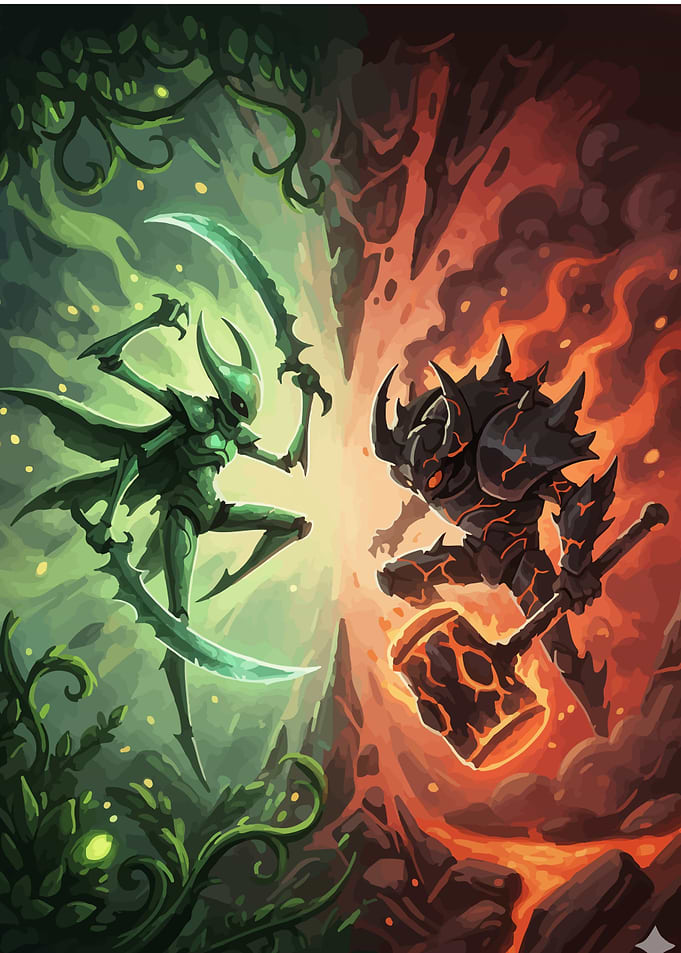 Fantasy Battle of Nature vs. Fire