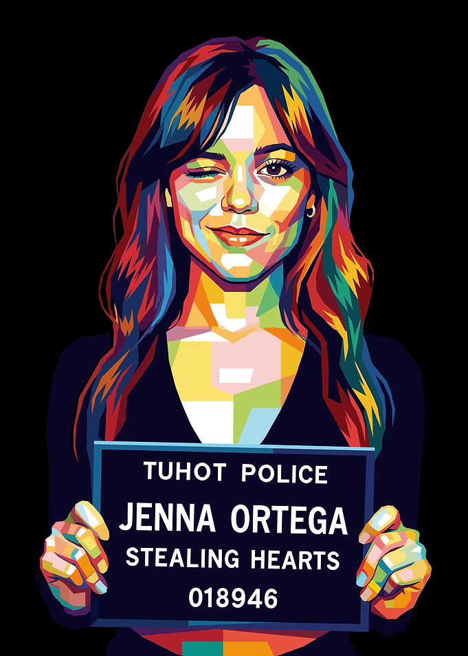 Jenna Ortega Pop Art Mugshot