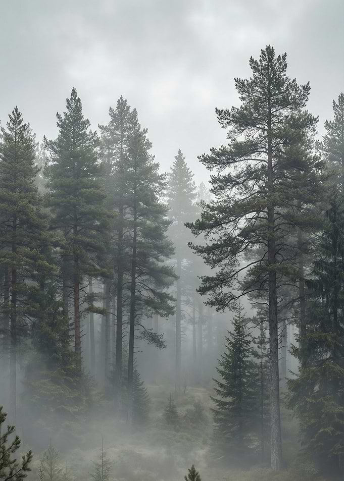 Misty Pine Forest