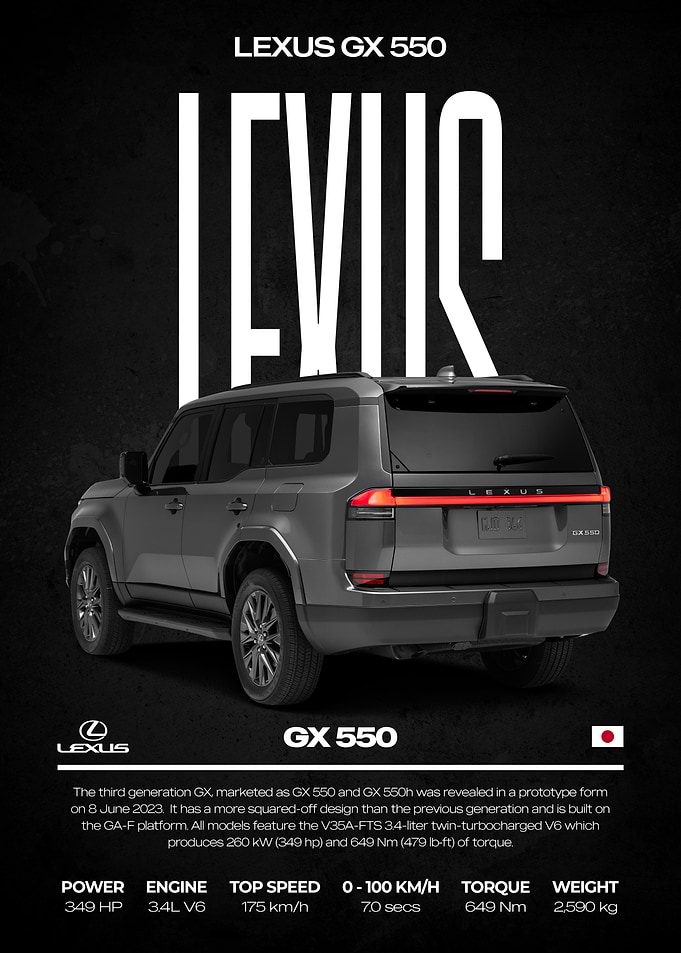 Lexus GX 550 Rear View