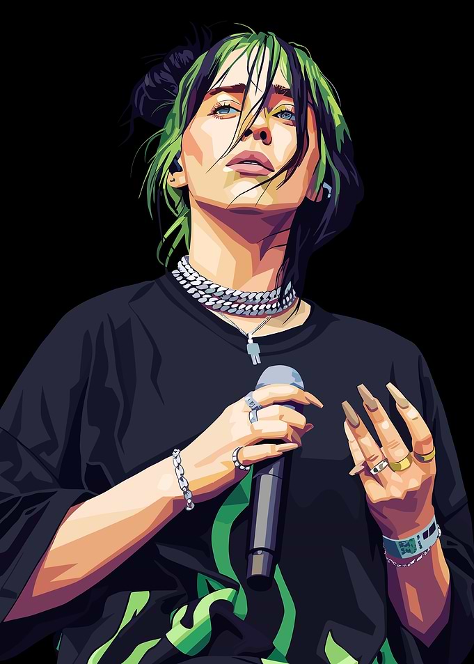 Billie Eilish Performing with Microphone