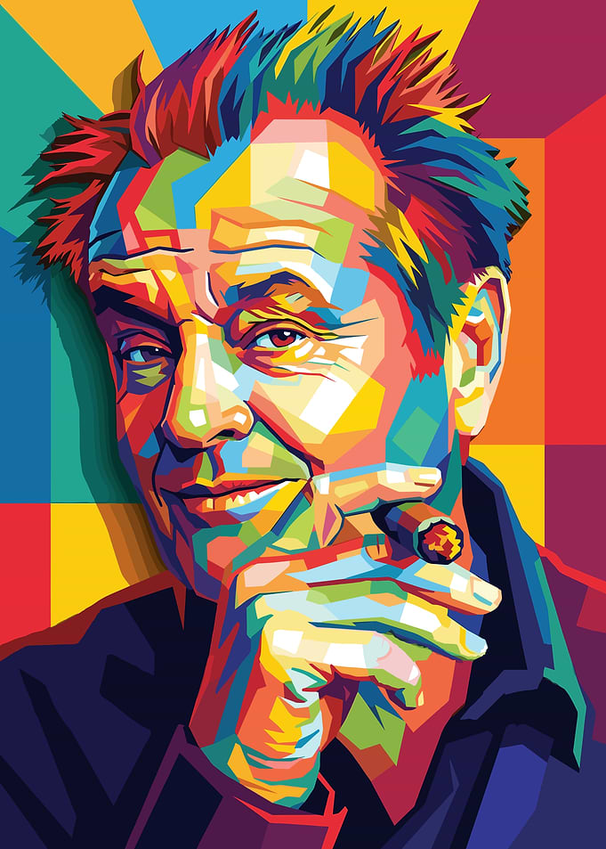 Jack Nicholson Pop Art Portrait