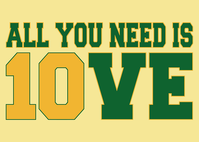 All You Need Is 10VE Poster, Sports Team Style Wall Art, Motivational College Print