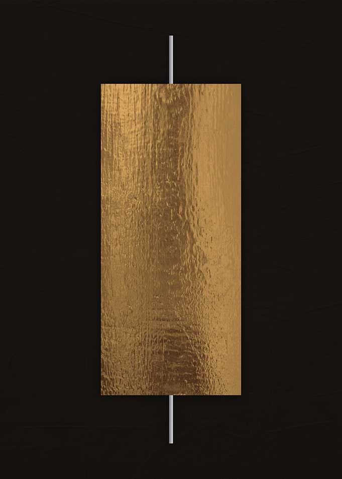 Gold Textured Rectangle with Rods