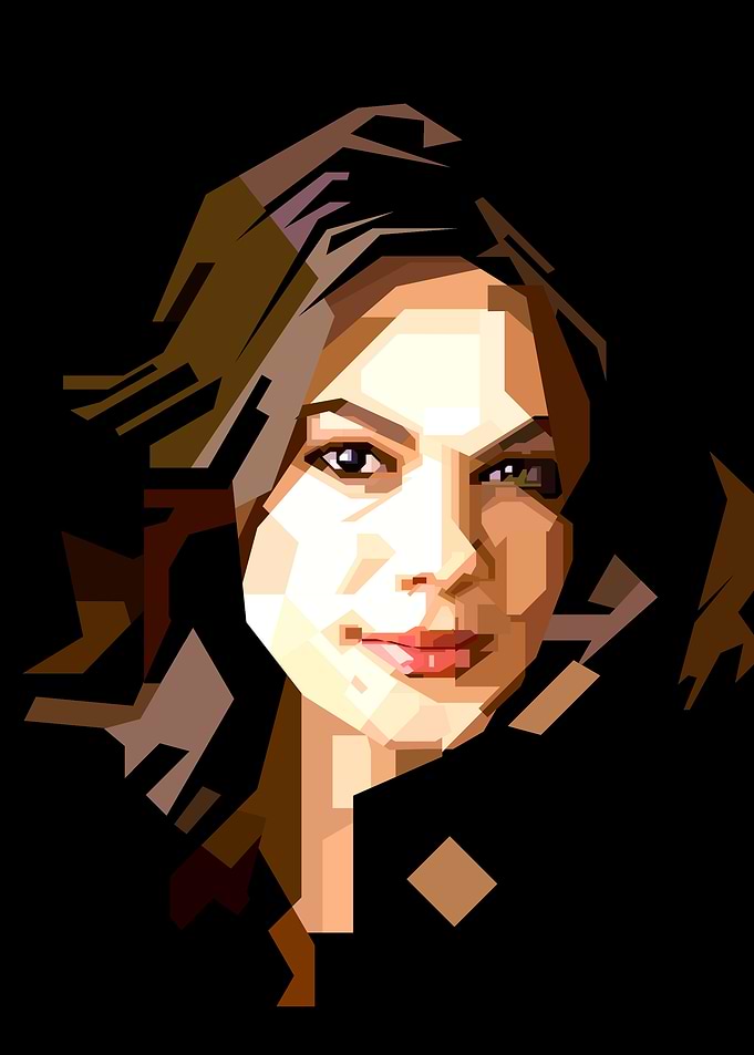 Movie Actress Art Retro Illustration