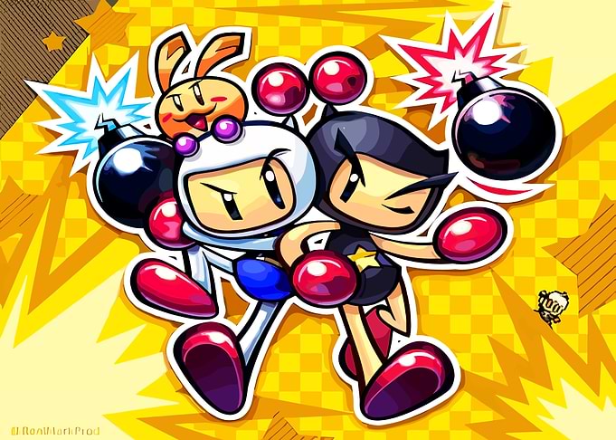 Bomberman Characters with Bombs