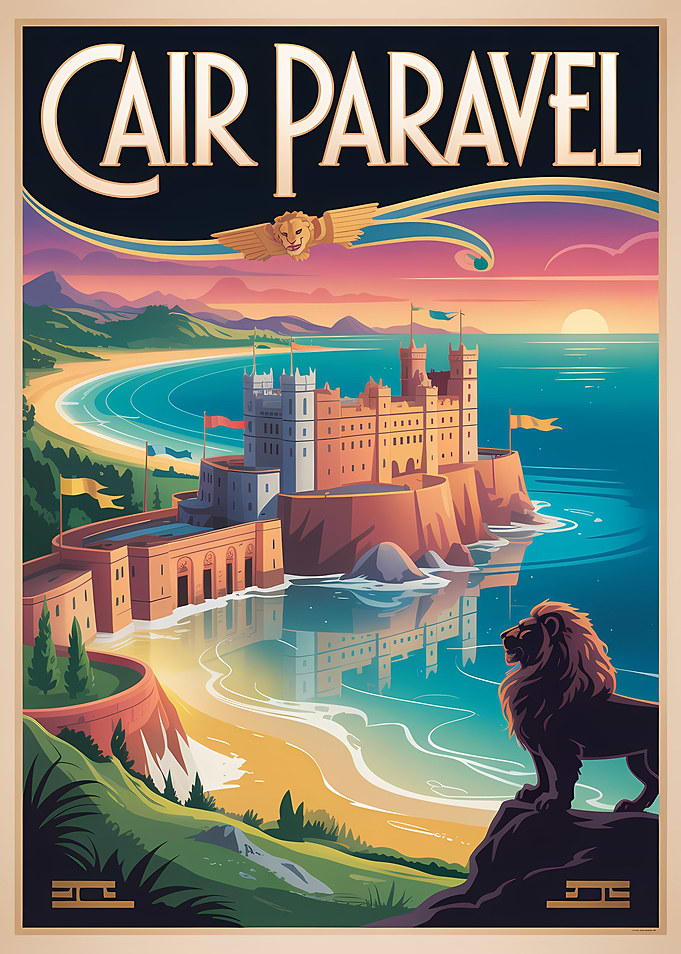 Cair Paravel Vintage Travel Poster