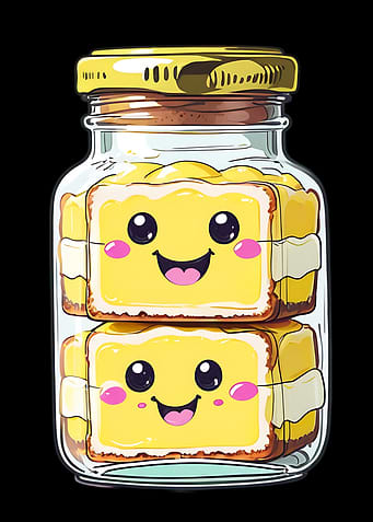 Cute Food Jar with Smiling Slices