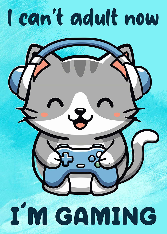 Cute Cat Gamer