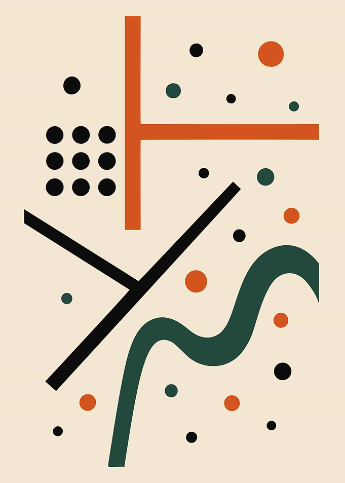 Abstract Geometric Shapes and Dots