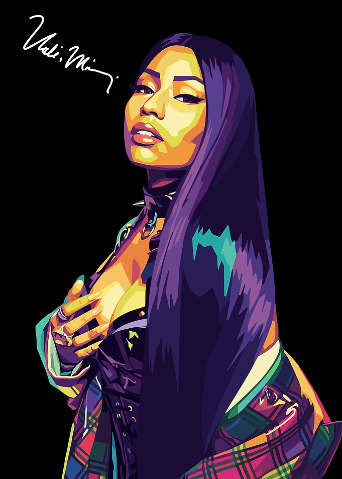 Nicki Minaj Pop Art Portrait