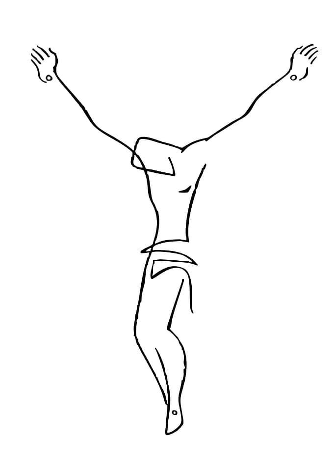 Minimalist Line Art of Jesus Christ