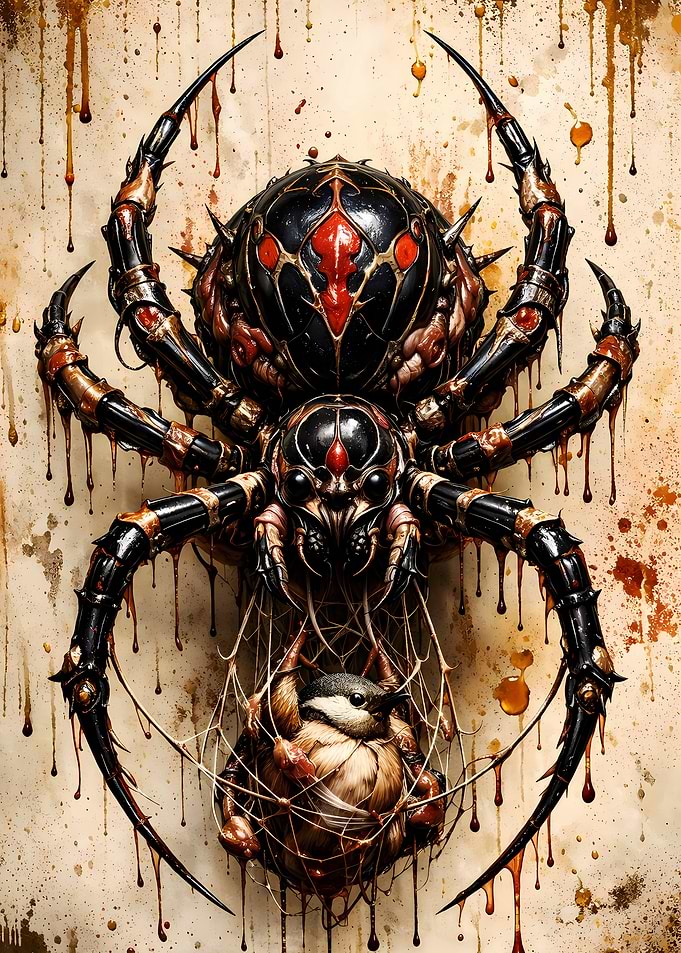Great Art Mechanical Spider with Prey