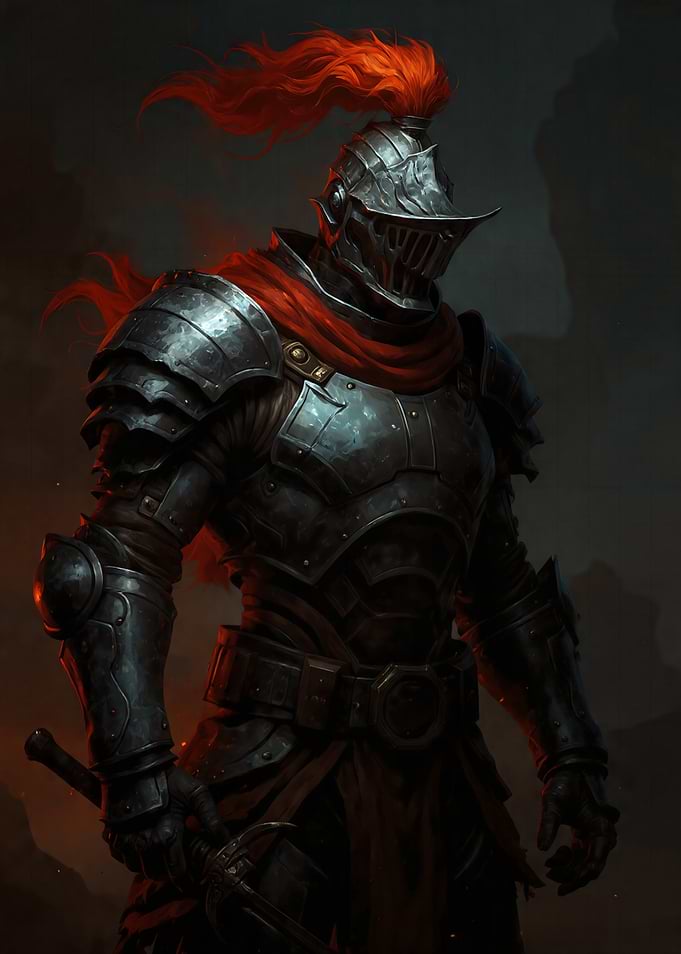 Knight in Dark Fantasy Armor