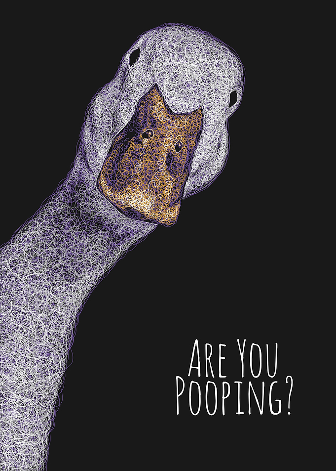 Funny Duck Asking 'Are You Pooping?'