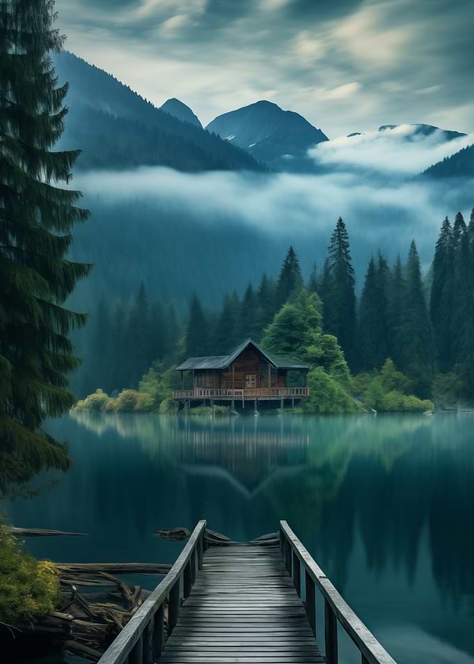 Misty Mountain Lake Cabin