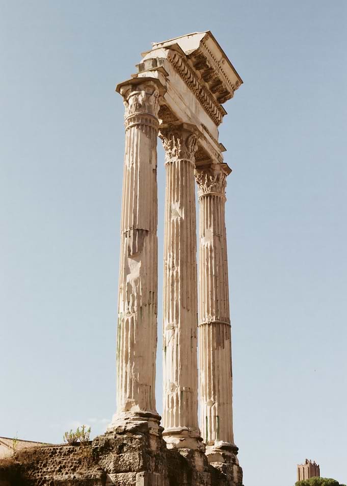 Ancient Roman Columns at Palantine Hill